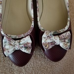 Stylo Flat Slip On Shoes Floral Bow